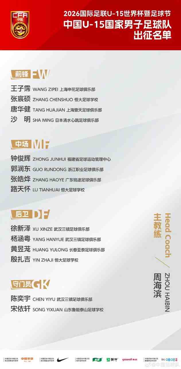 球探博主谈中国U15队：我比较关注沙明，他4月对阵意大利时双响